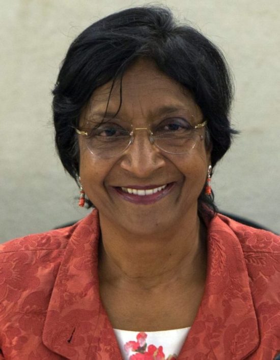 High Commissioner Navy Pillay at the 26th session of the Human Rights Council - picture taken from the U.S. Mission Geneva/ Eric Bridiers